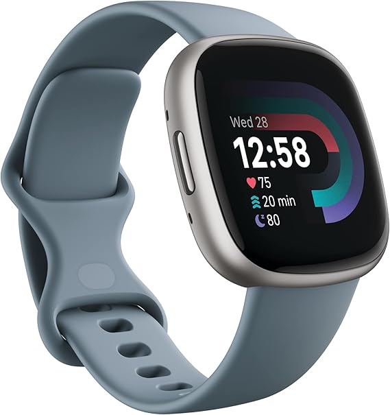 Smartwatch Versa 4: Advanced Fitness Smartwatch with Built-in GPS + 24/7 Heart Rate, Daily Readiness Score, 40+ Exercise Modes, Sleep & Stress Tracking | 1-Year Warranty, 14-Day Hassle-Free Returns