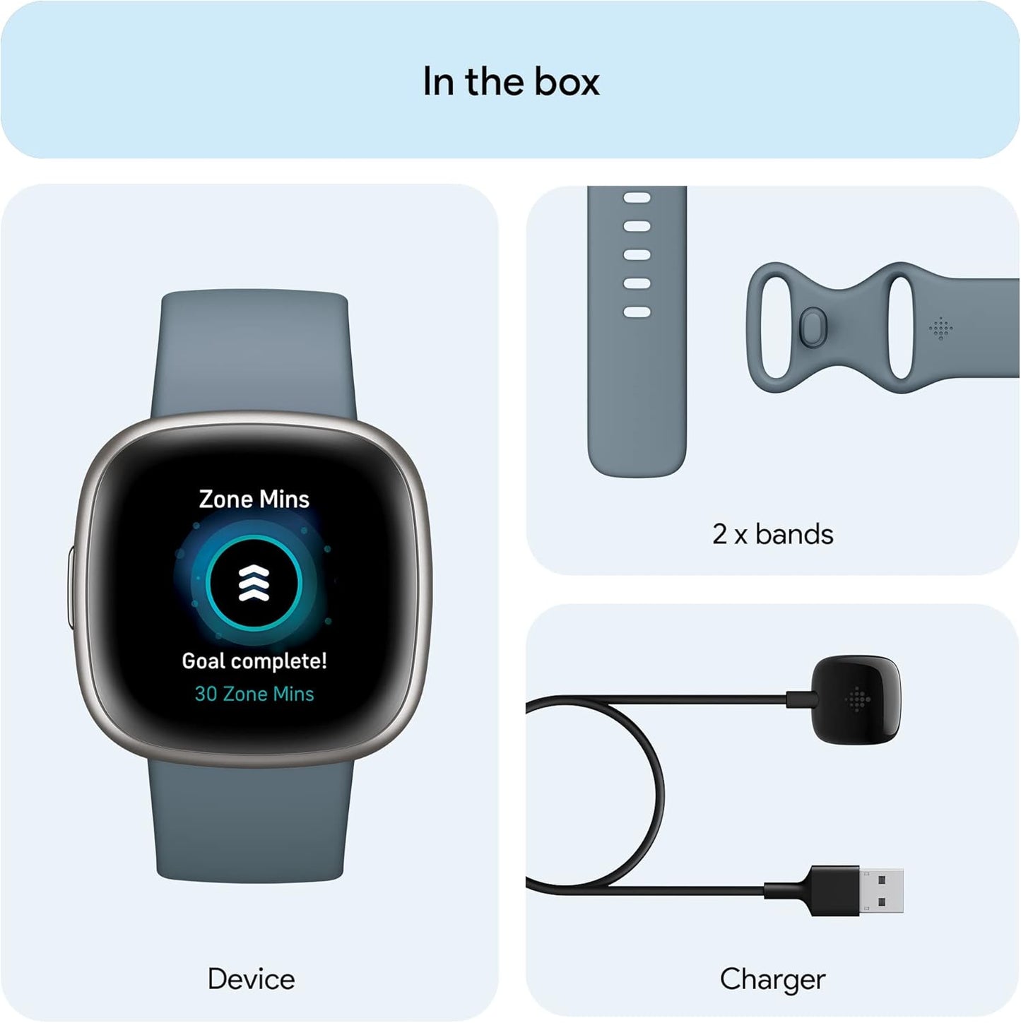Smartwatch Versa 4: Advanced Fitness Smartwatch with Built-in GPS + 24/7 Heart Rate, Daily Readiness Score, 40+ Exercise Modes, Sleep & Stress Tracking | 1-Year Warranty, 14-Day Hassle-Free Returns