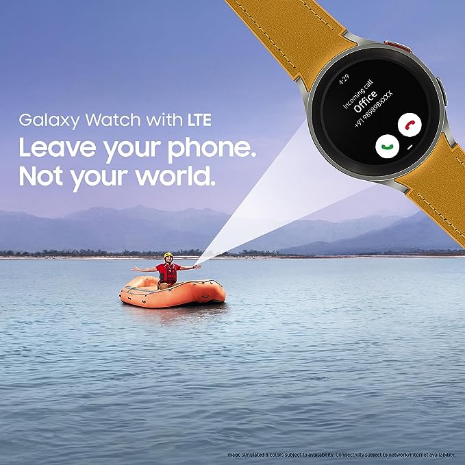 Watch 5 Pro: Premium GPS + Cellular Connectivity, Advanced Fitness & Health Tracking, Oxygen & ECG Monitoring, Water Resistance | 1-Year Warranty, 14-Day Hassle-Free Returns + Free Ear Buds